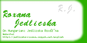 roxana jedlicska business card